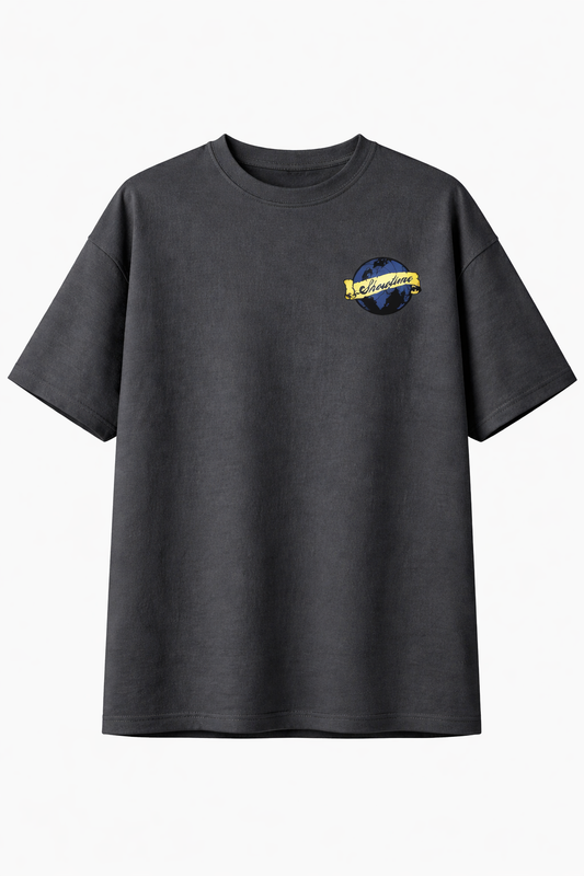 Showtime Flag Drop Shoulder Tee – Dark Grey